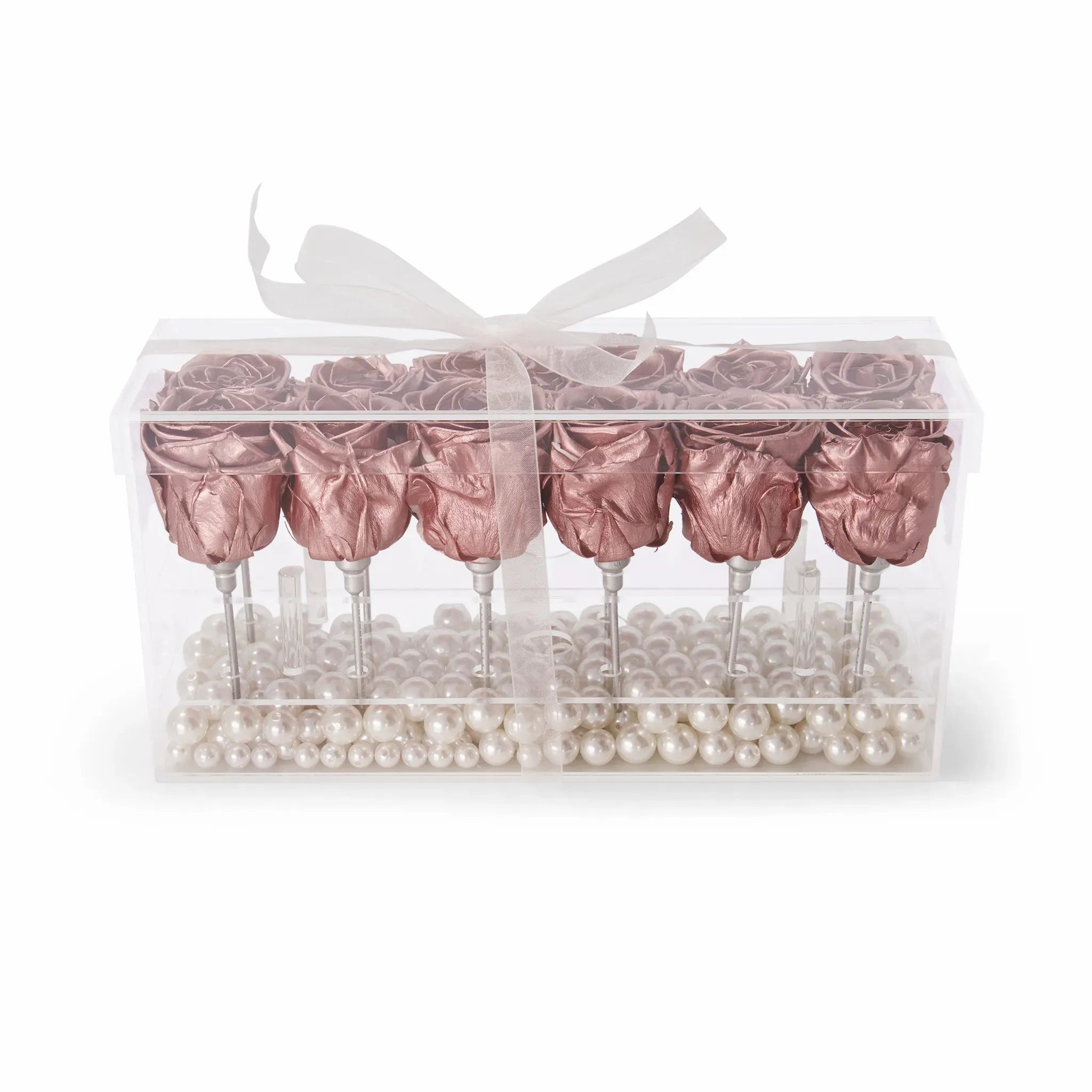 12 Rose Gold Acrylic Rose Box