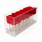 12 Red Rose Acrylic Rose Box
