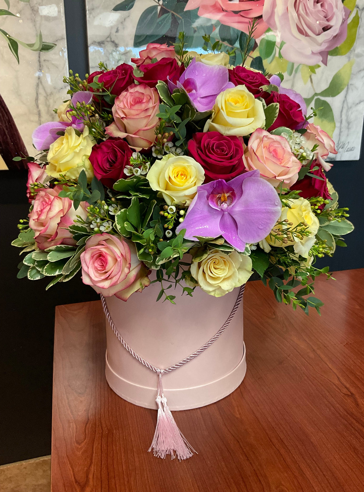 Mixed Rose & Orchid Arrangment