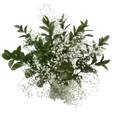 Baby's breath and greens bouquet add-on