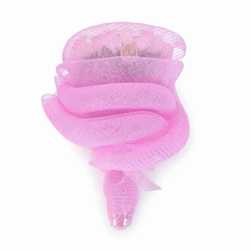 'Mandala' Light Pink Signature Rose Bouquet w. Classic Mesh Wrap