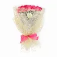 Natural Mesh Wrap for a rose bouquet