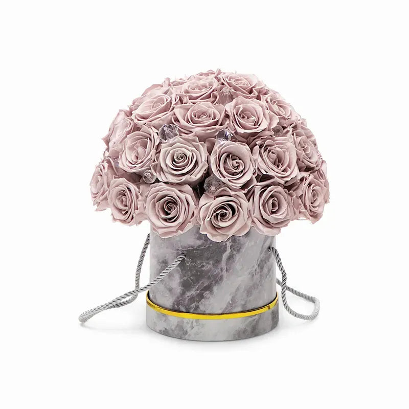 Luxe Forever Rose Box w. Faux Crystals