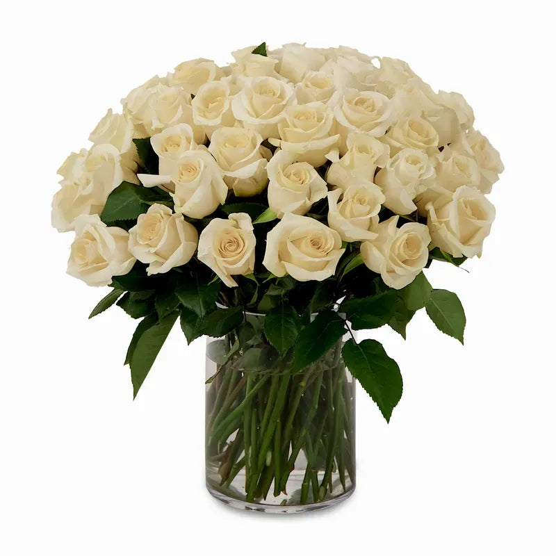 'Crem-de-la-Crem' Medium Stem Vase Arrangement