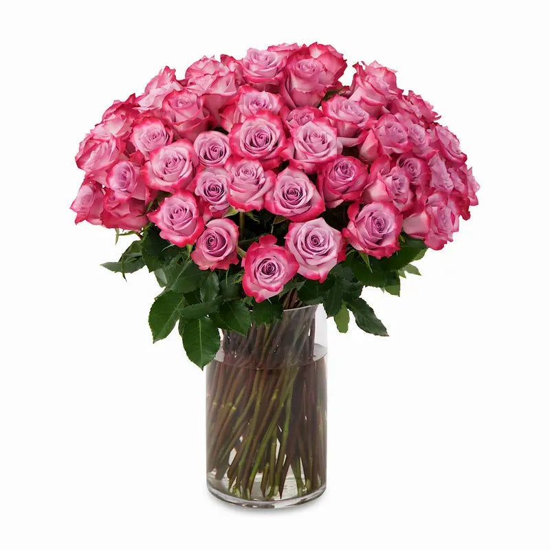 'Deep Purple' Long Stem Vase Arrangement