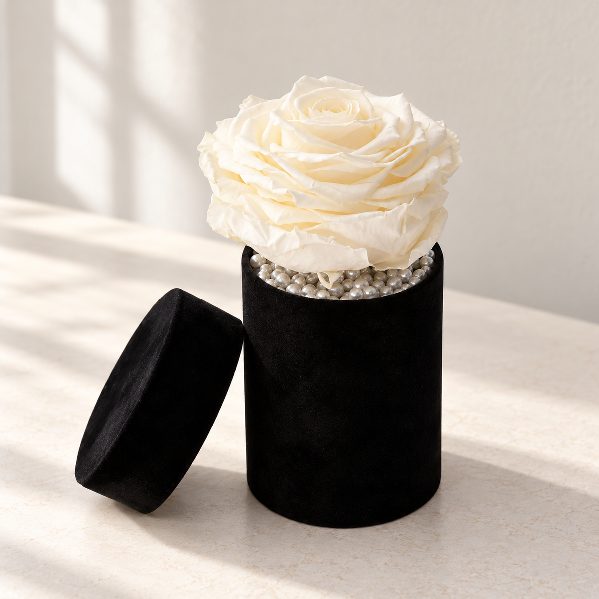 AI-assisted photo-style preview of Single XL Forever Rose as shown; actual arrangement and proportions vary.