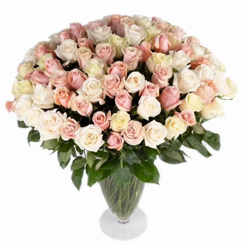 101 Rose Vase Arrangement